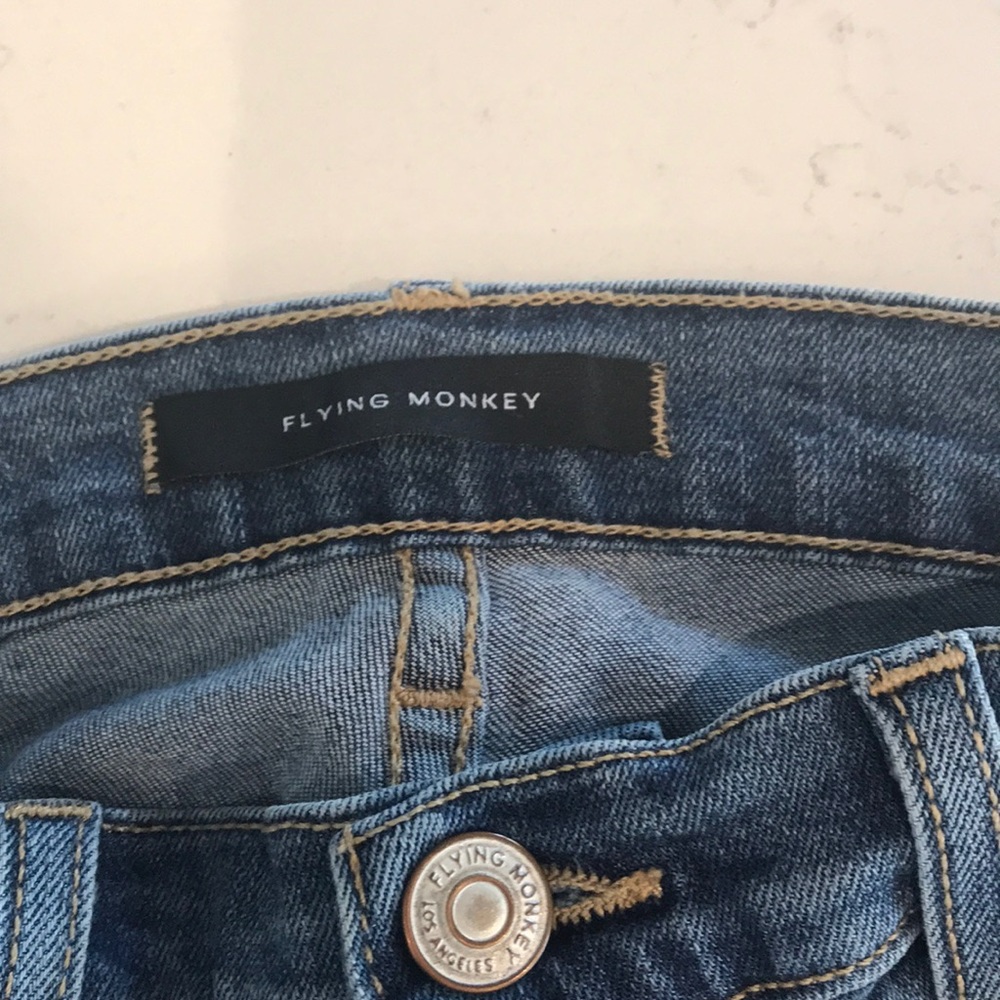 Flying Monkey distressed denim